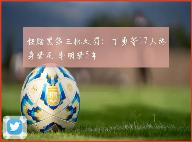 假赌黑第三批处罚：丁勇等17人终身禁足 李明禁5年